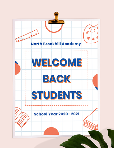 Sample Back To School Poster