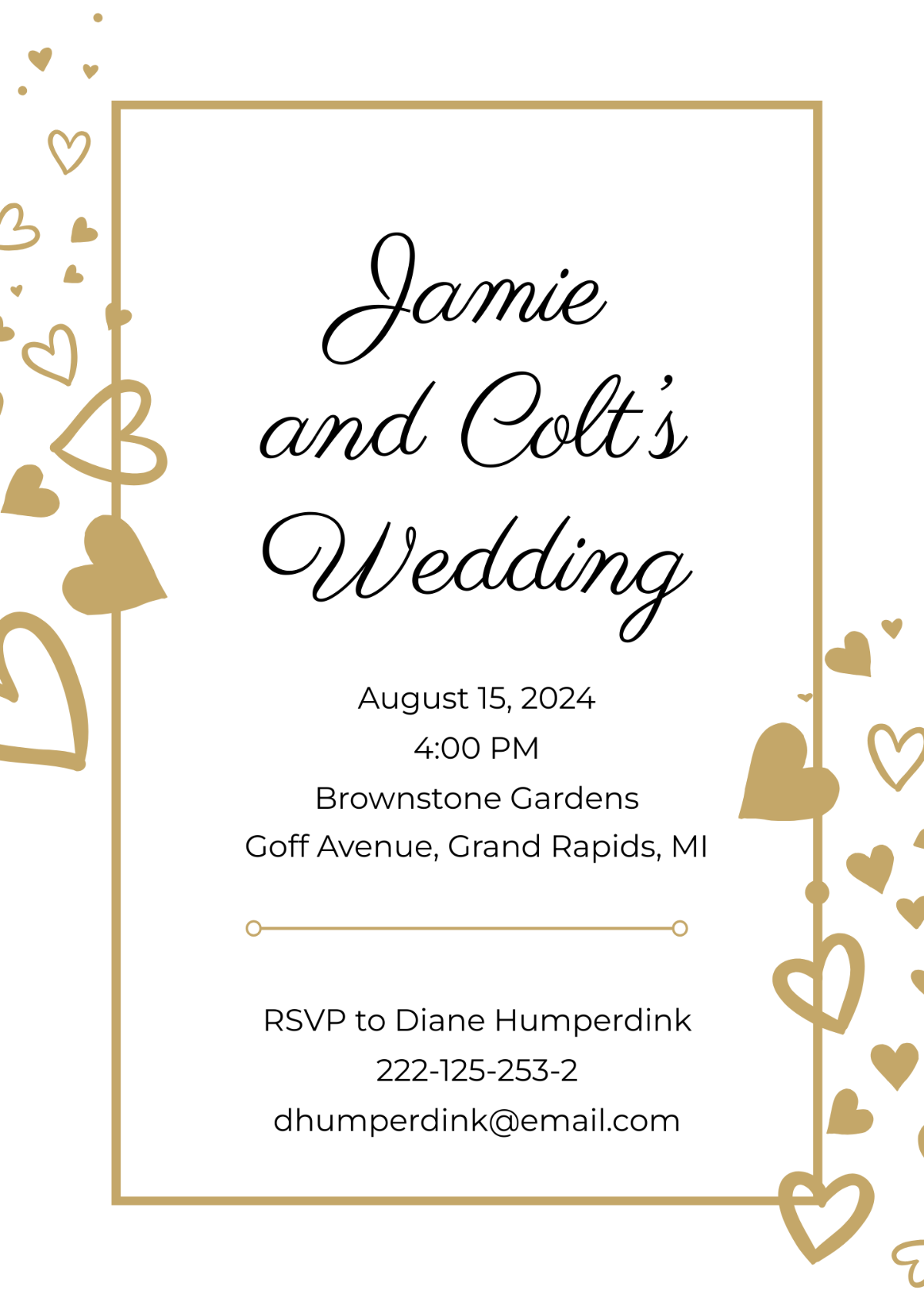 Confetti Wedding Invitation