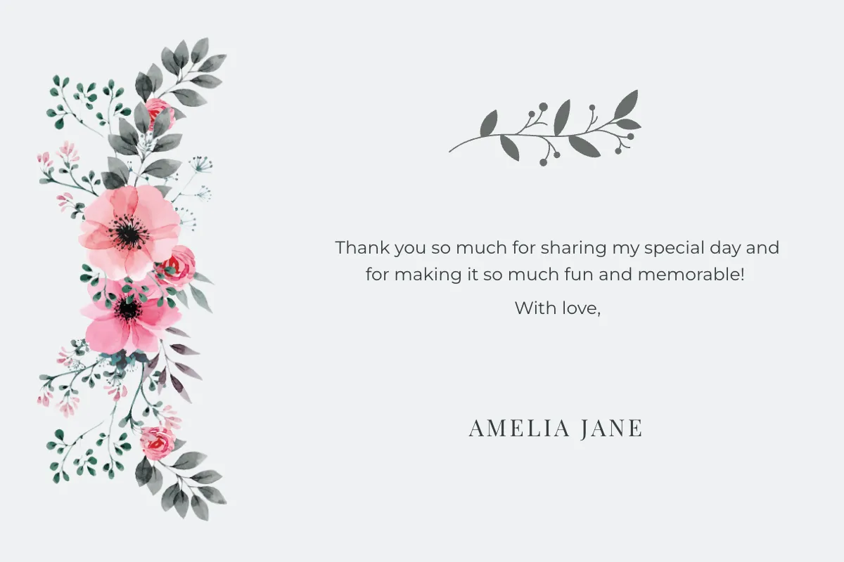 Free Bridal Shower Thank You Card Template to Edit Online
