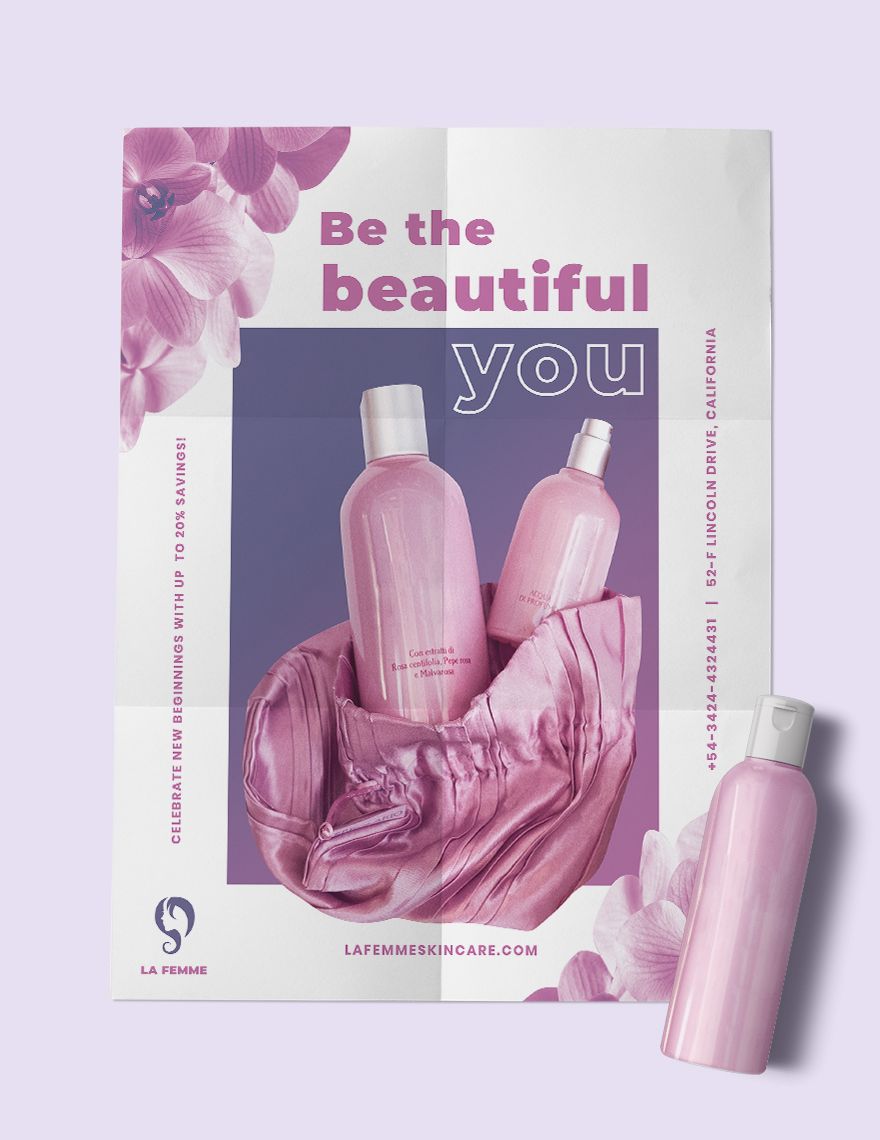 Cosmetics Advertisement Poster Template