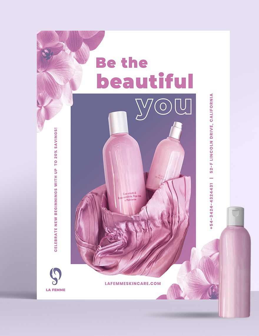 Cosmetics Advertisement Poster Template