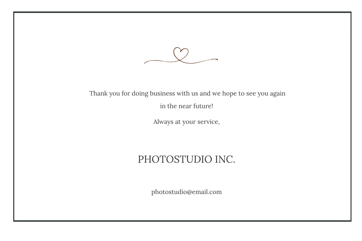 Free Photography Thank You Card Template to Edit Online