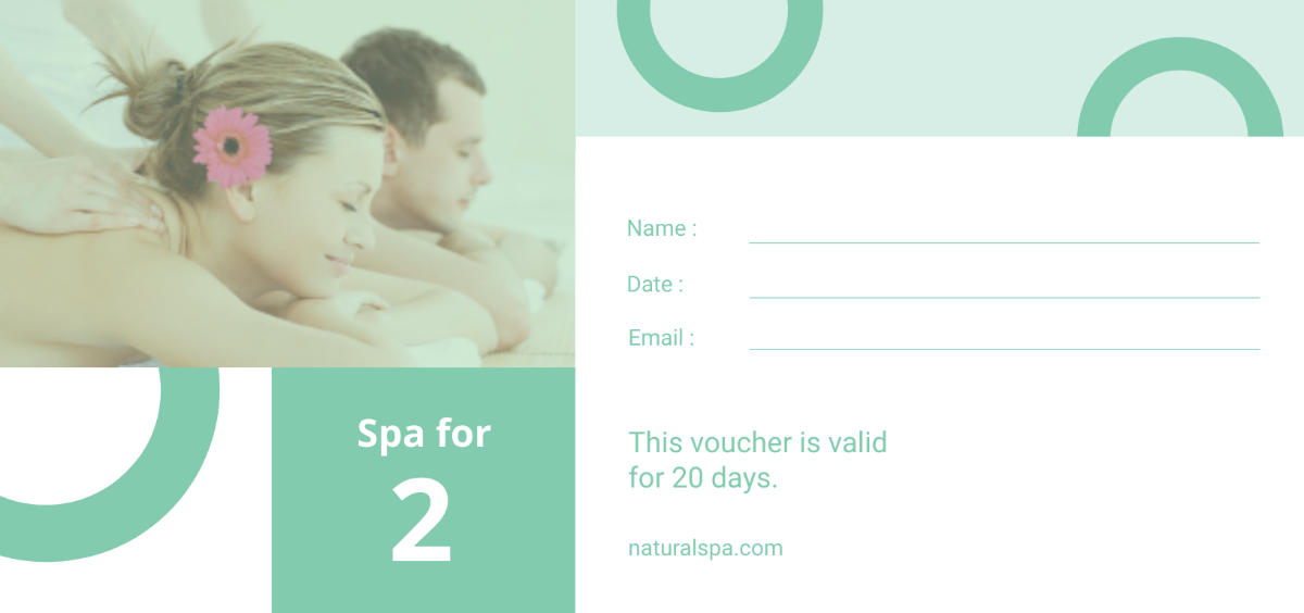 Spa For 2 Voucher