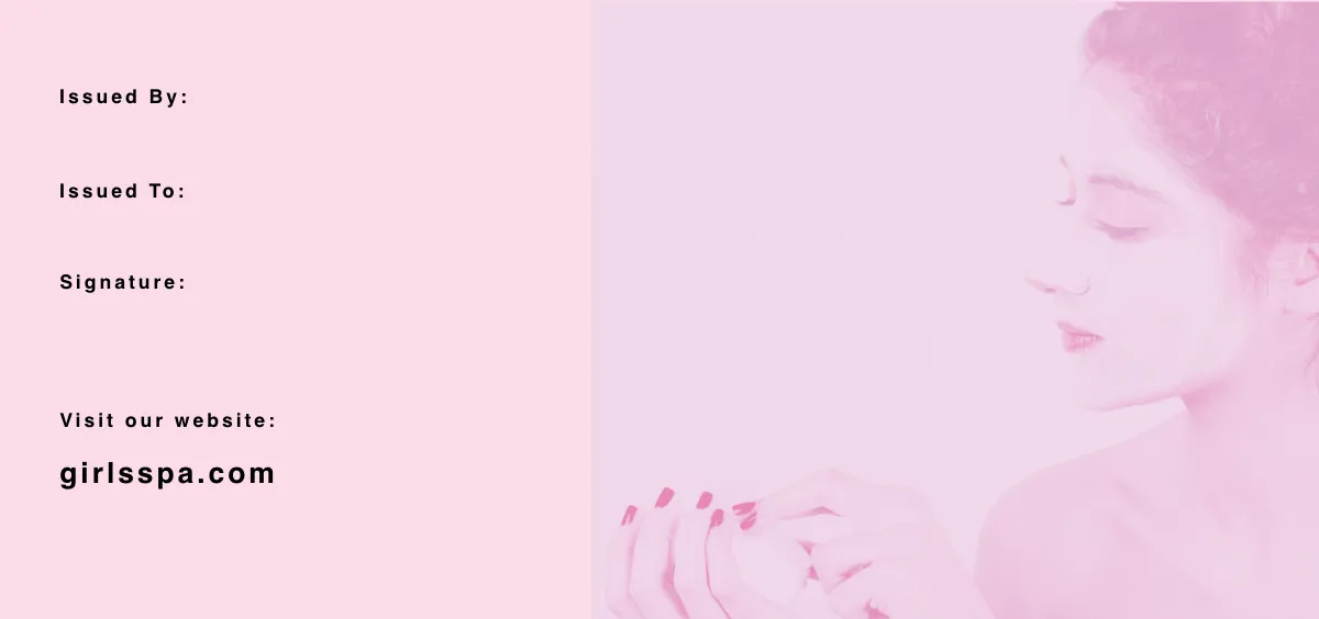 Free Spa Gift Voucher For Girl Friend Template to Edit Online