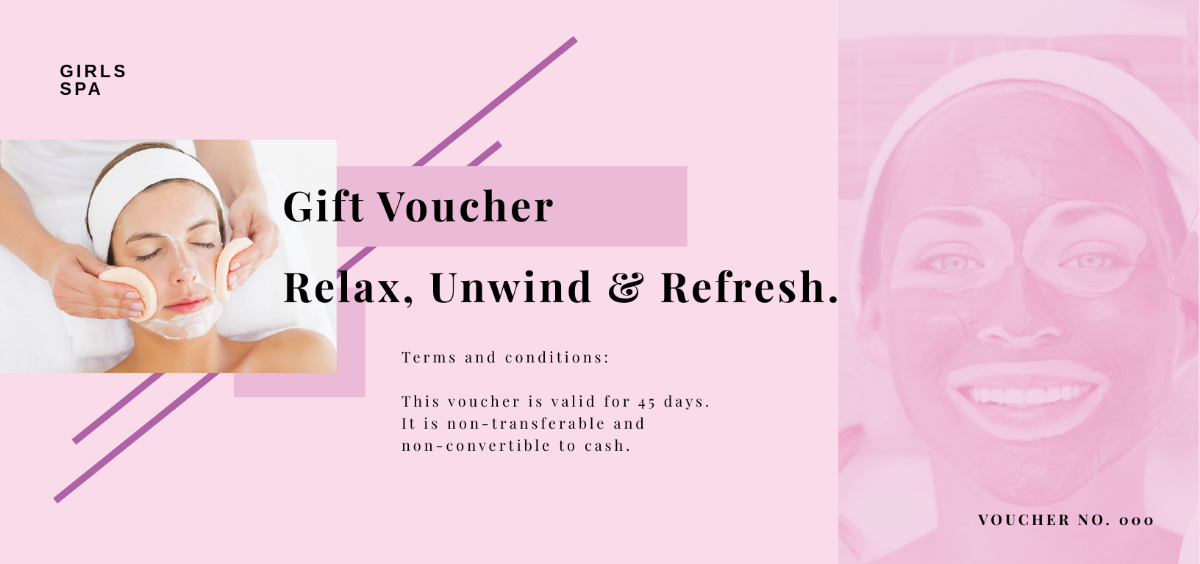 Spa Gift Voucher For Girl Friend Template
