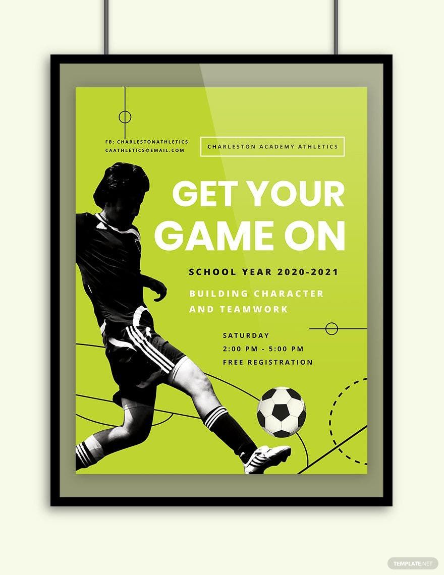 Sports Club Poster Editable