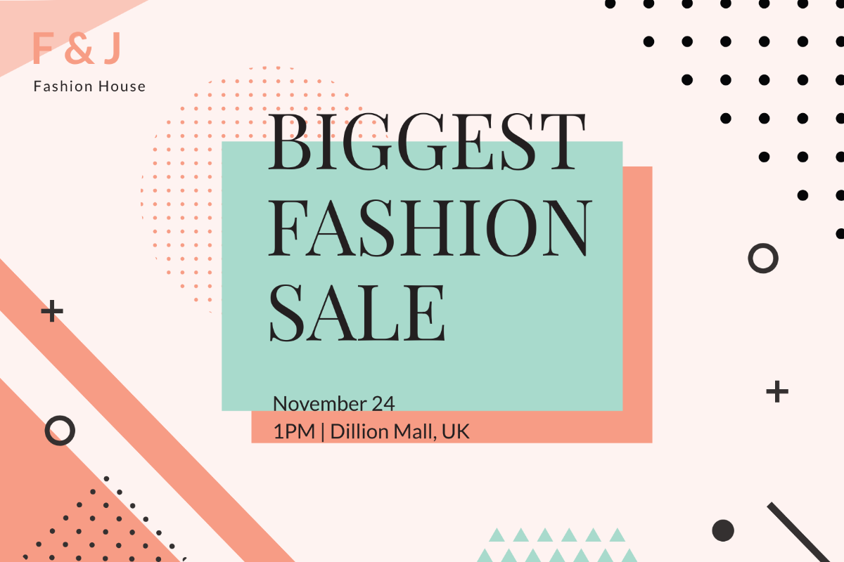 Fashion Sale Postcard Template - Edit Online & Download