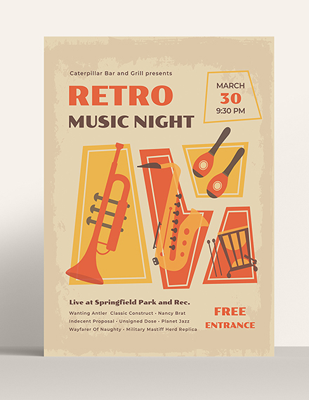 Vintage Poster Template - Illustrator, Apple Pages, PSD | Template.net