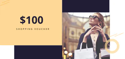 Free $100 Shopping Voucher Template to Edit Online