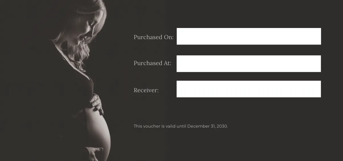 Free Boudoir Photography Voucher Template to Edit Online