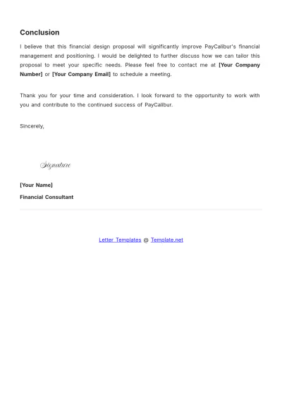 Free Financial Design Proposal Letter Template to Edit Online