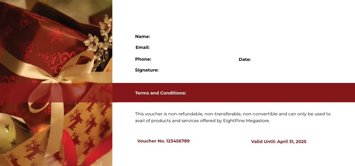 Free Christmas Shopping Voucher Template to Edit Online