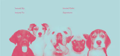 Free Dog Sitting Love Voucher Template to Edit Online