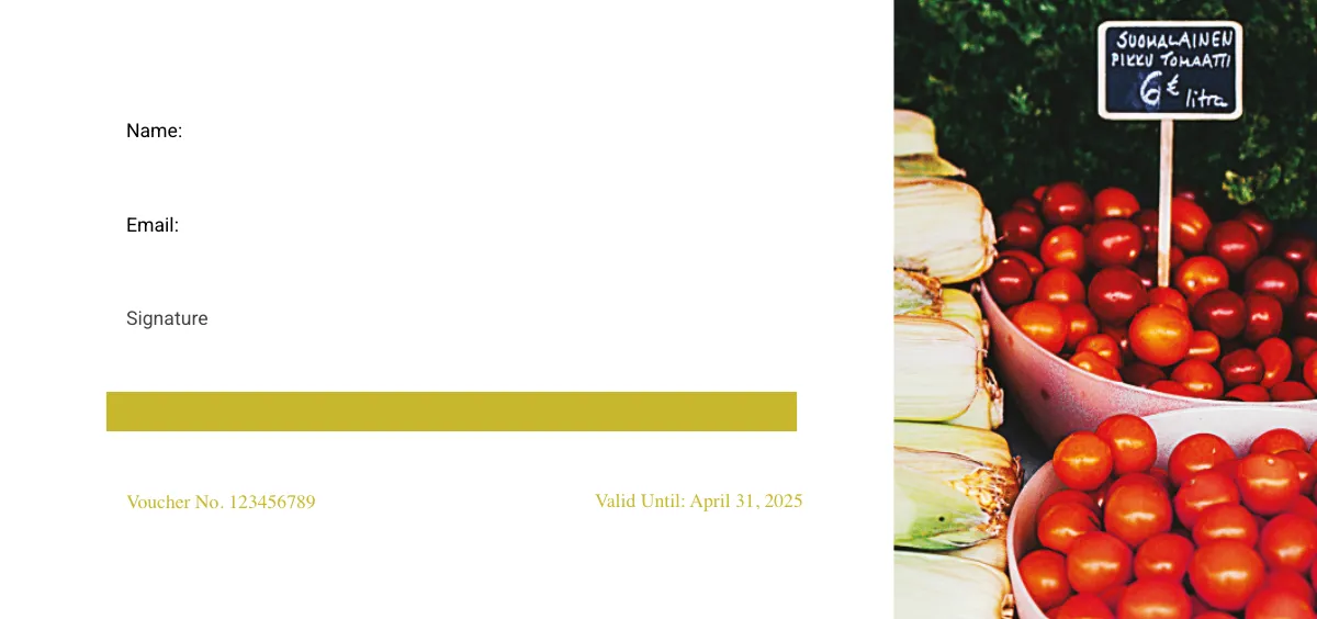 Free Grocery Shopping Voucher Template to Edit Online