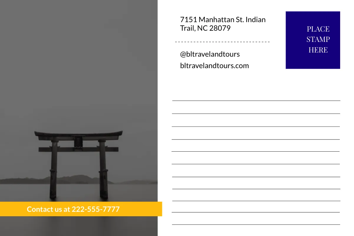 Free Travel Agency Postcard Template to Edit Online