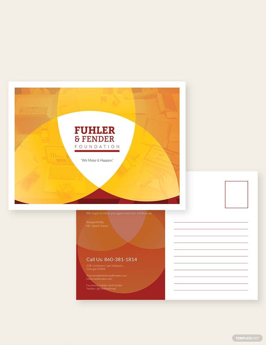 Free Business Advertising Postcard Template