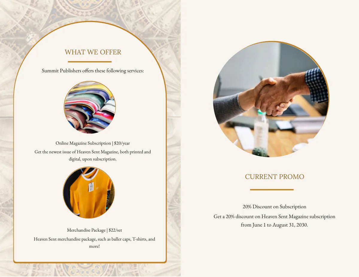 Free Catholic Bi-Fold Brochure Template to Edit Online