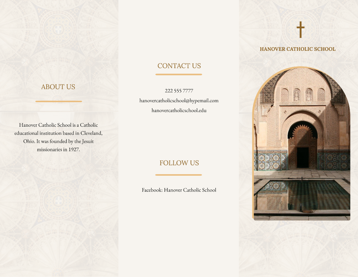 Catholic Tri-Fold Brochure Template - Edit Online & Download