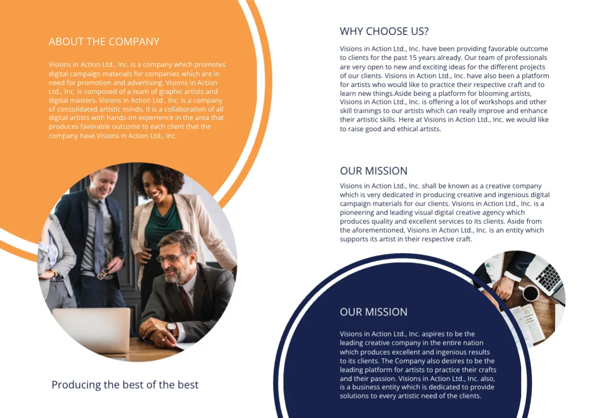 Free Proposal Bi-Fold Brochure Template to Edit Online