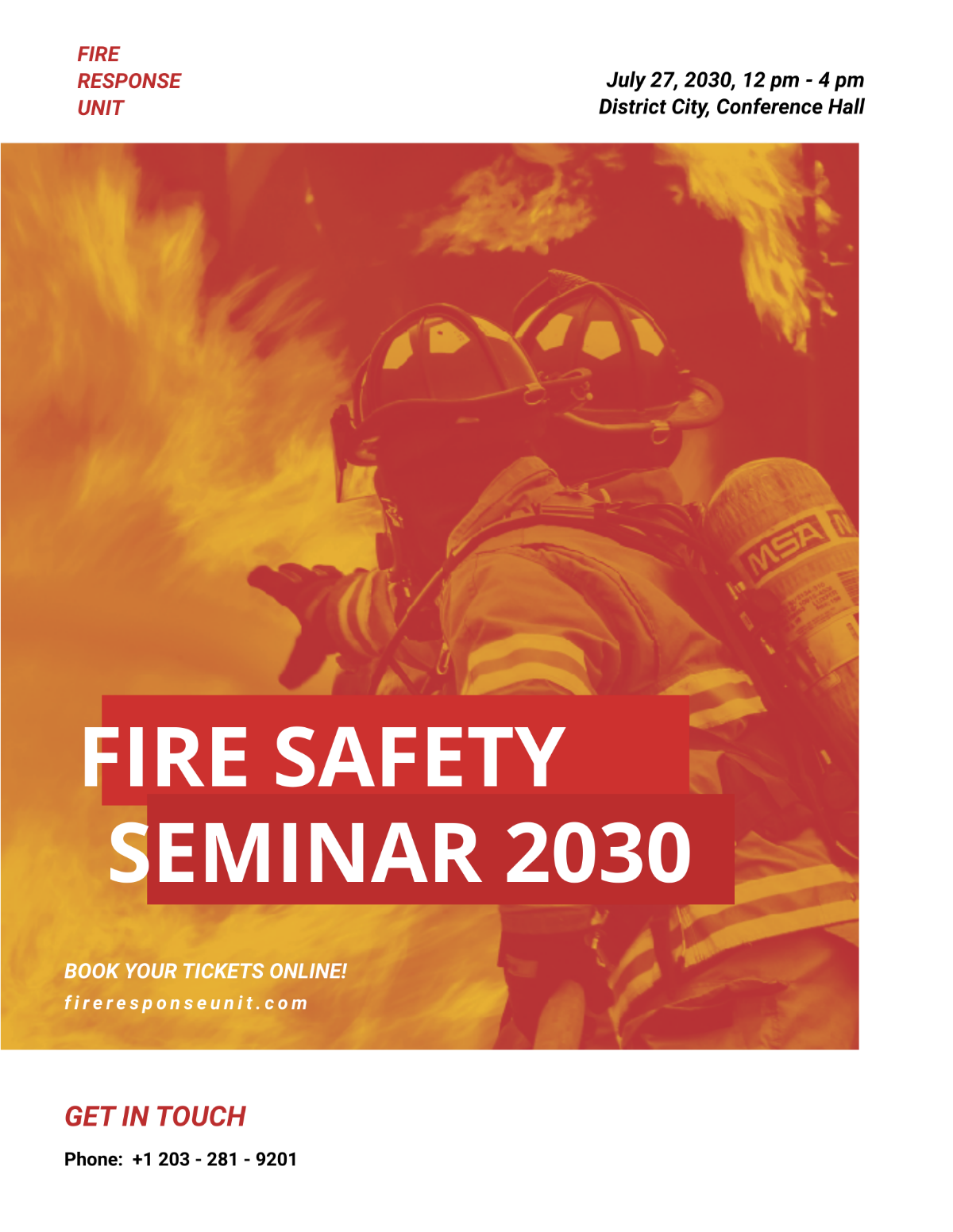 Free Fire Safety Flyer Template
