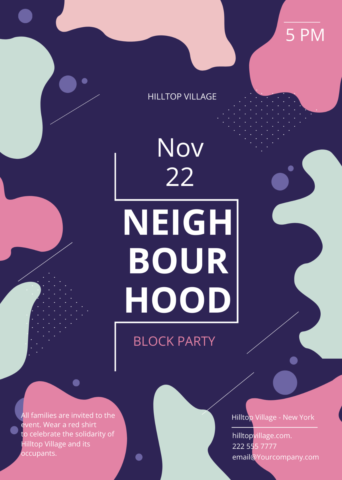 Free Neighbourhood Block Party Flyer Template