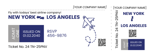 Airline Ticket Invitation Template