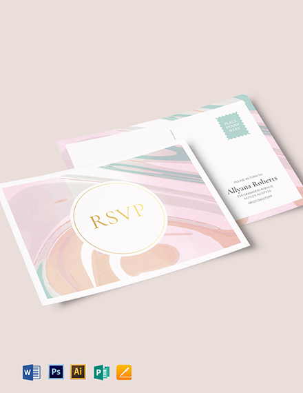 FREE RSVP Card Invitation Template Download in Word Google Docs PDF