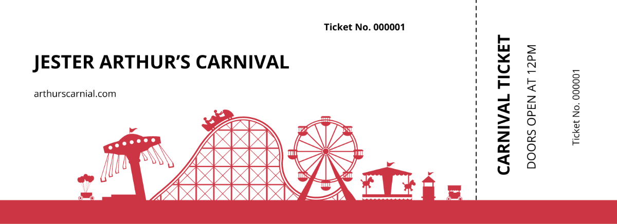 Carnival Event Ticket Template