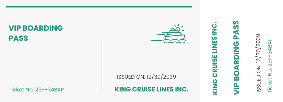 Cruise Ticket Invitation Template
