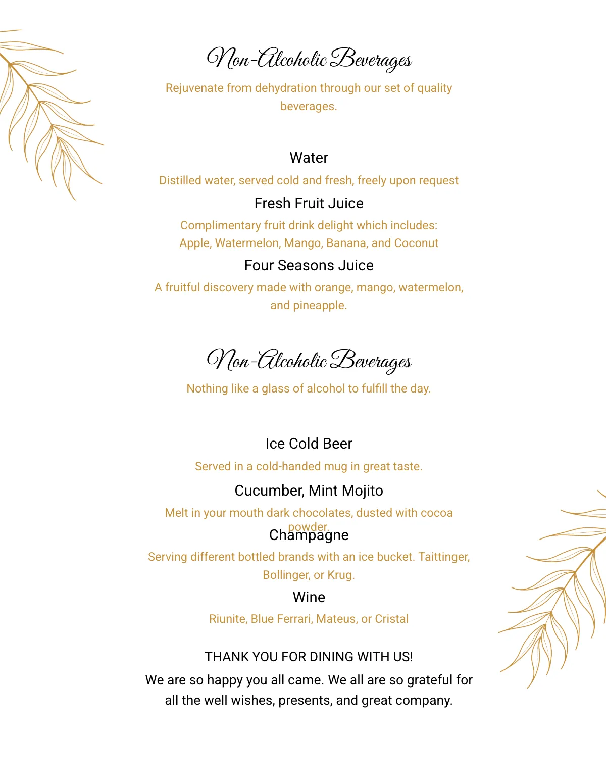 Free Wedding Table Tent Menu Template to Edit Online