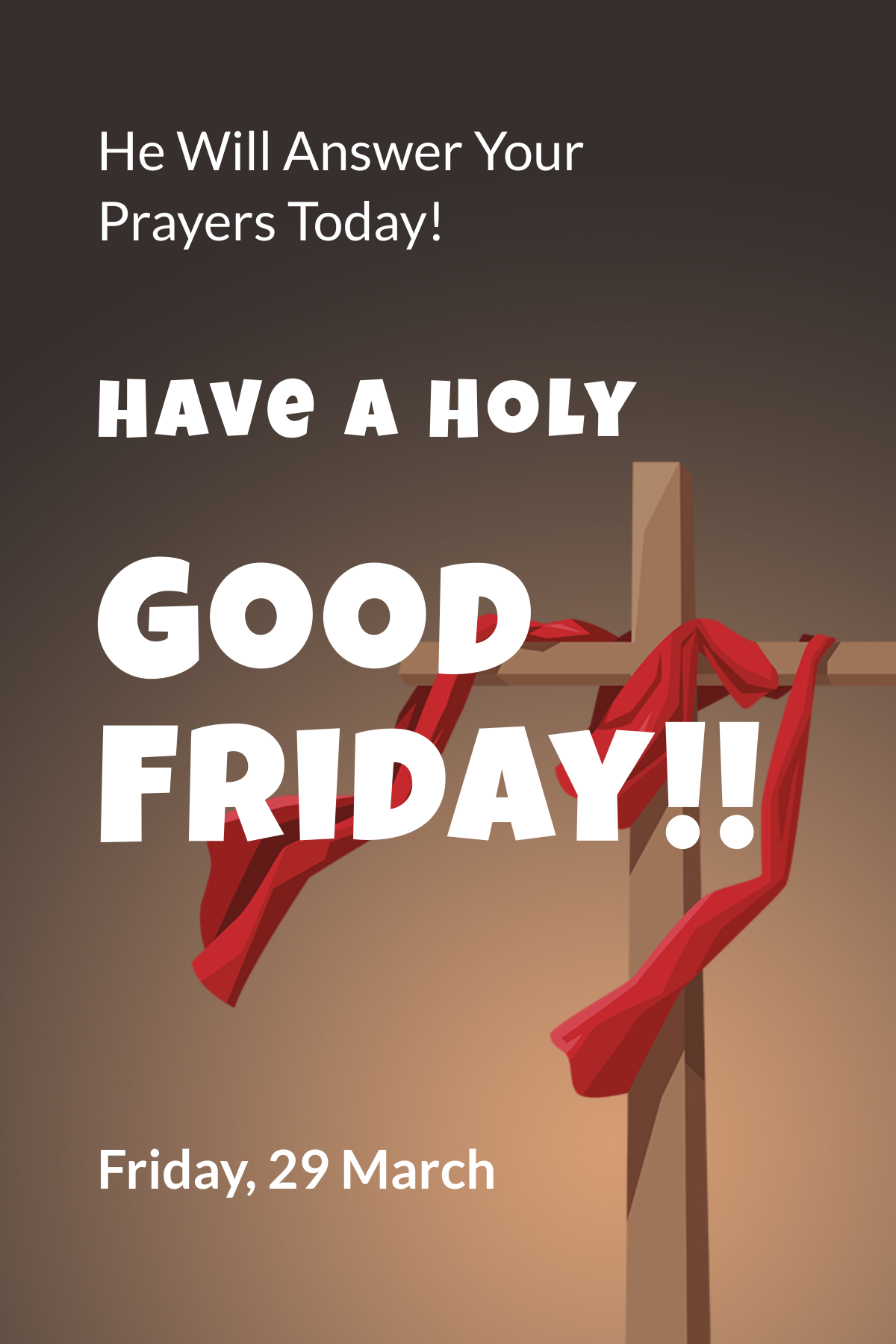 Free Good Friday Church Pinterest Post Template