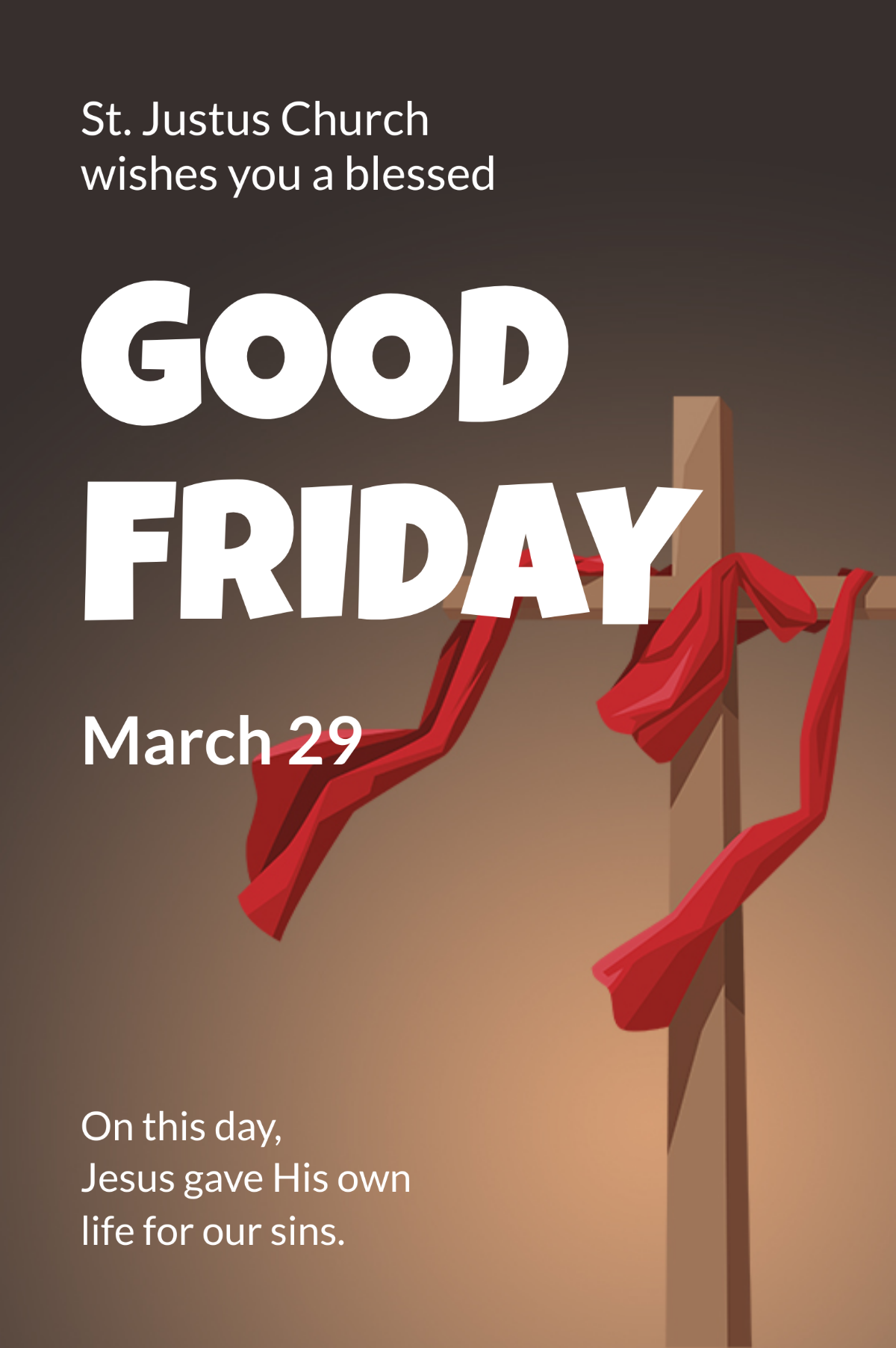 Free Good Friday Church Tumblr Post Template