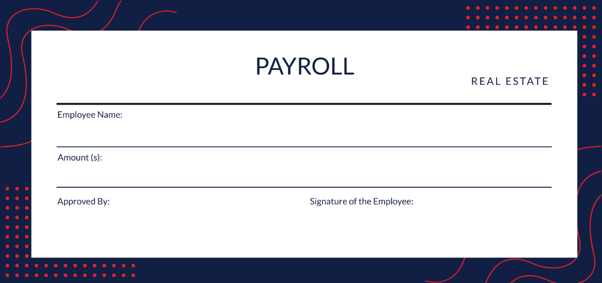 Payroll Money Voucher Template - Edit Online & Download