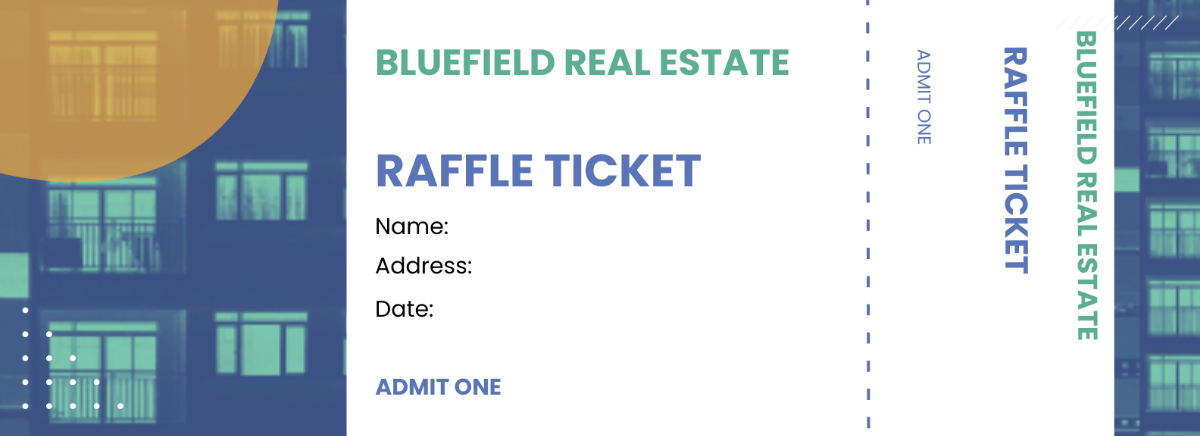 Real Estate Raffle Ticket