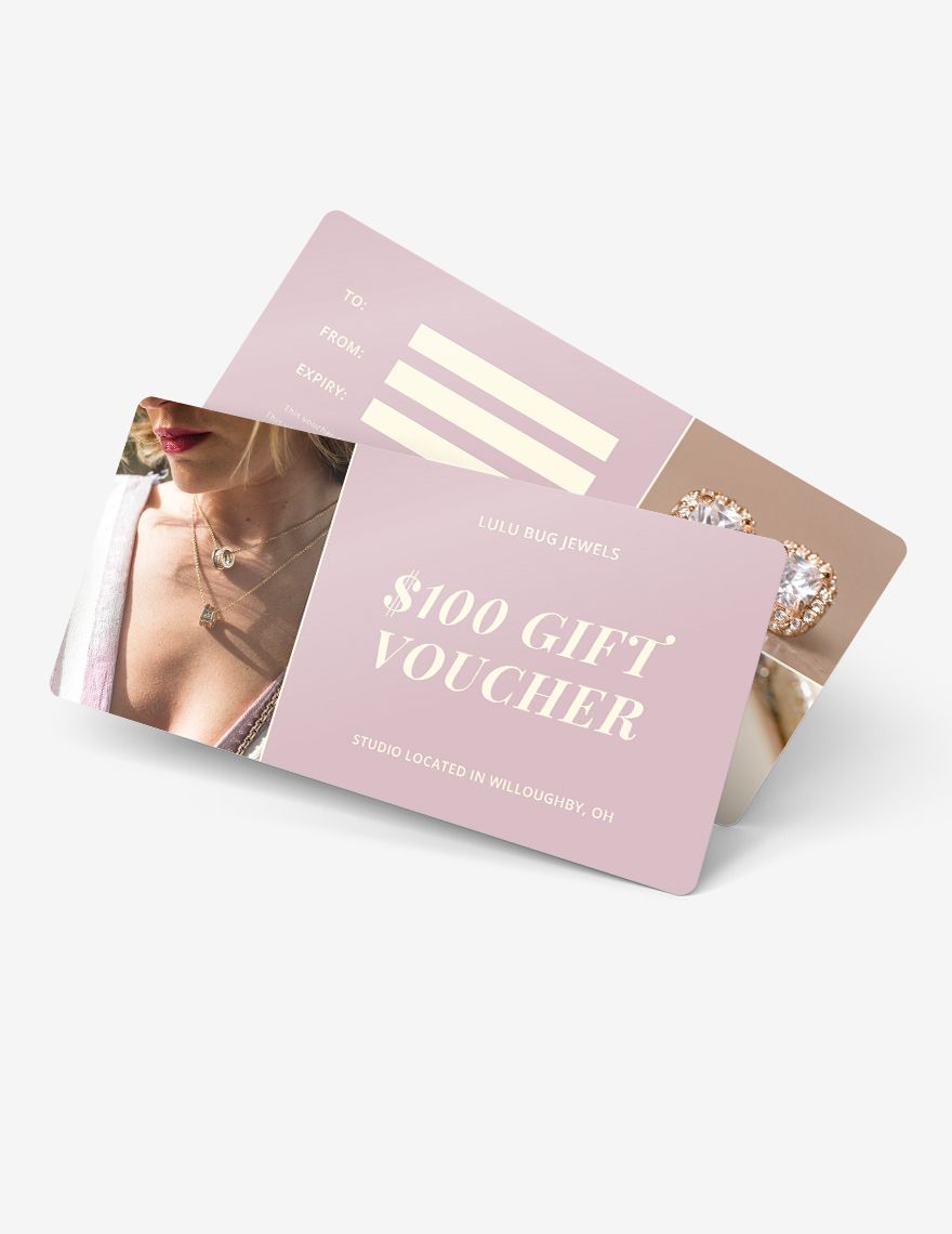 Jewelry Gift Voucher Template