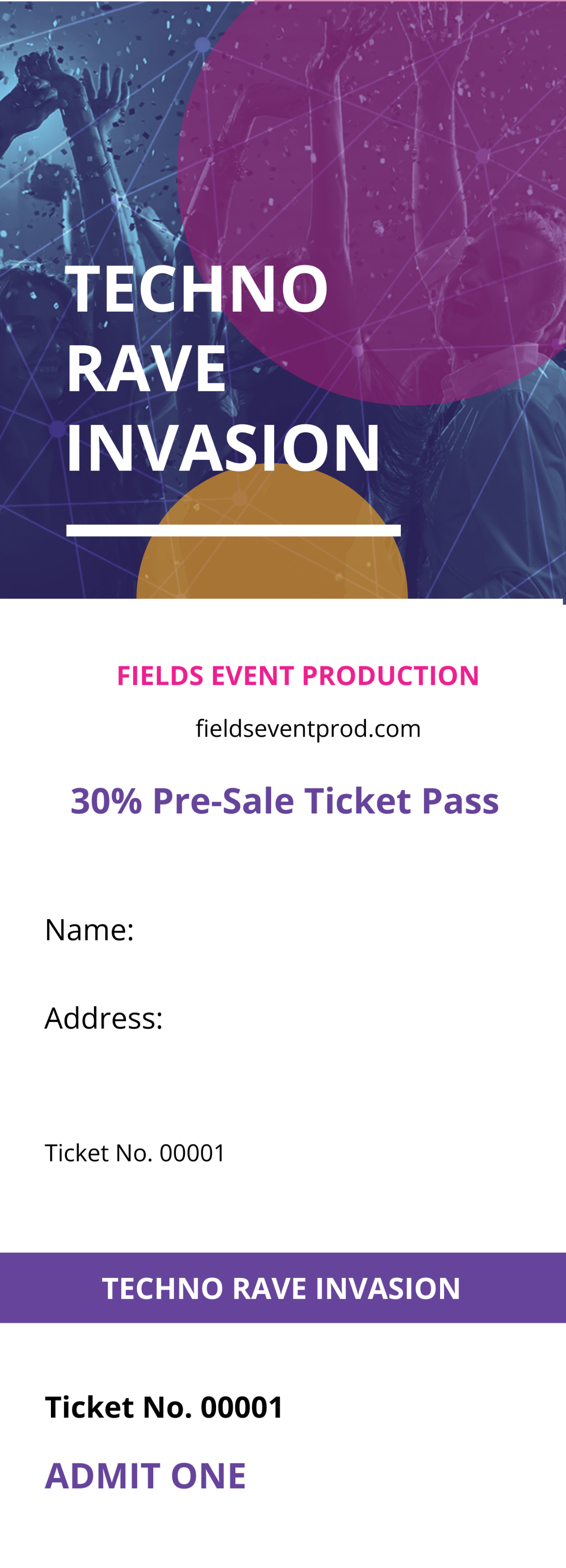 Free Festival Sale Ticket Template