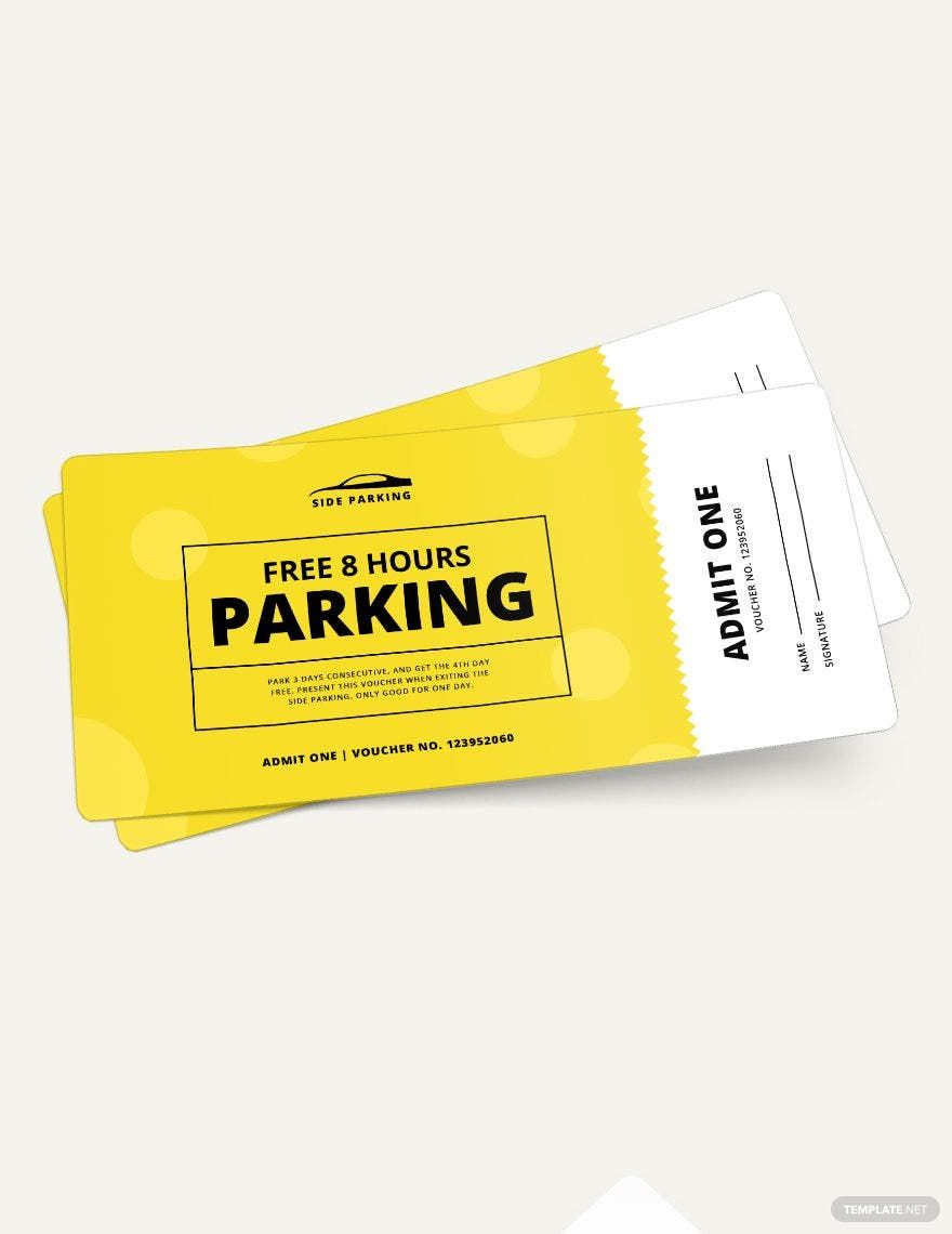 Parking Ticket Voucher Template