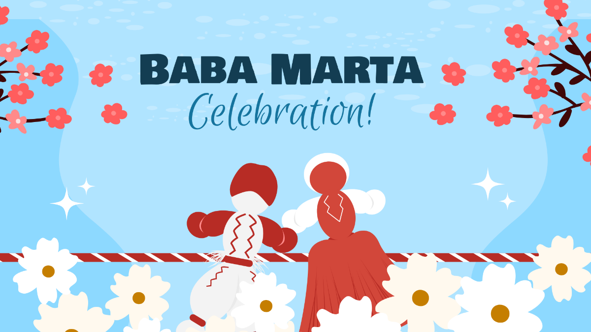 Free Baba Marta Design Background Template