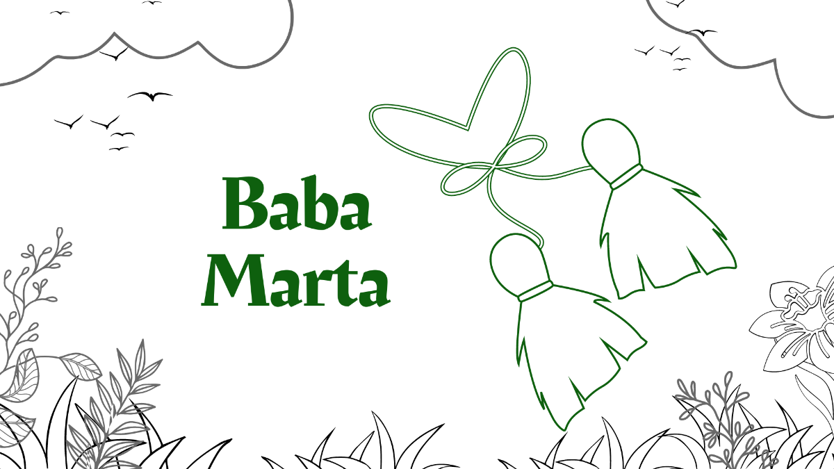 Free Baba Marta Drawing Background Template