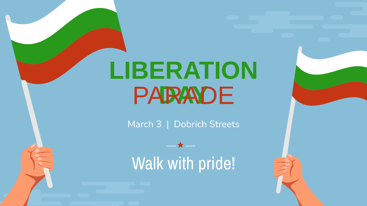 Bulgaria Liberation Day Invitation Background Template