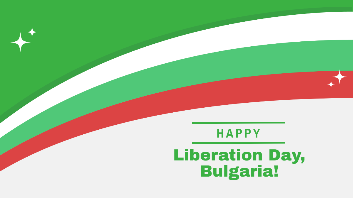 Happy Bulgaria Liberation Day Background Template