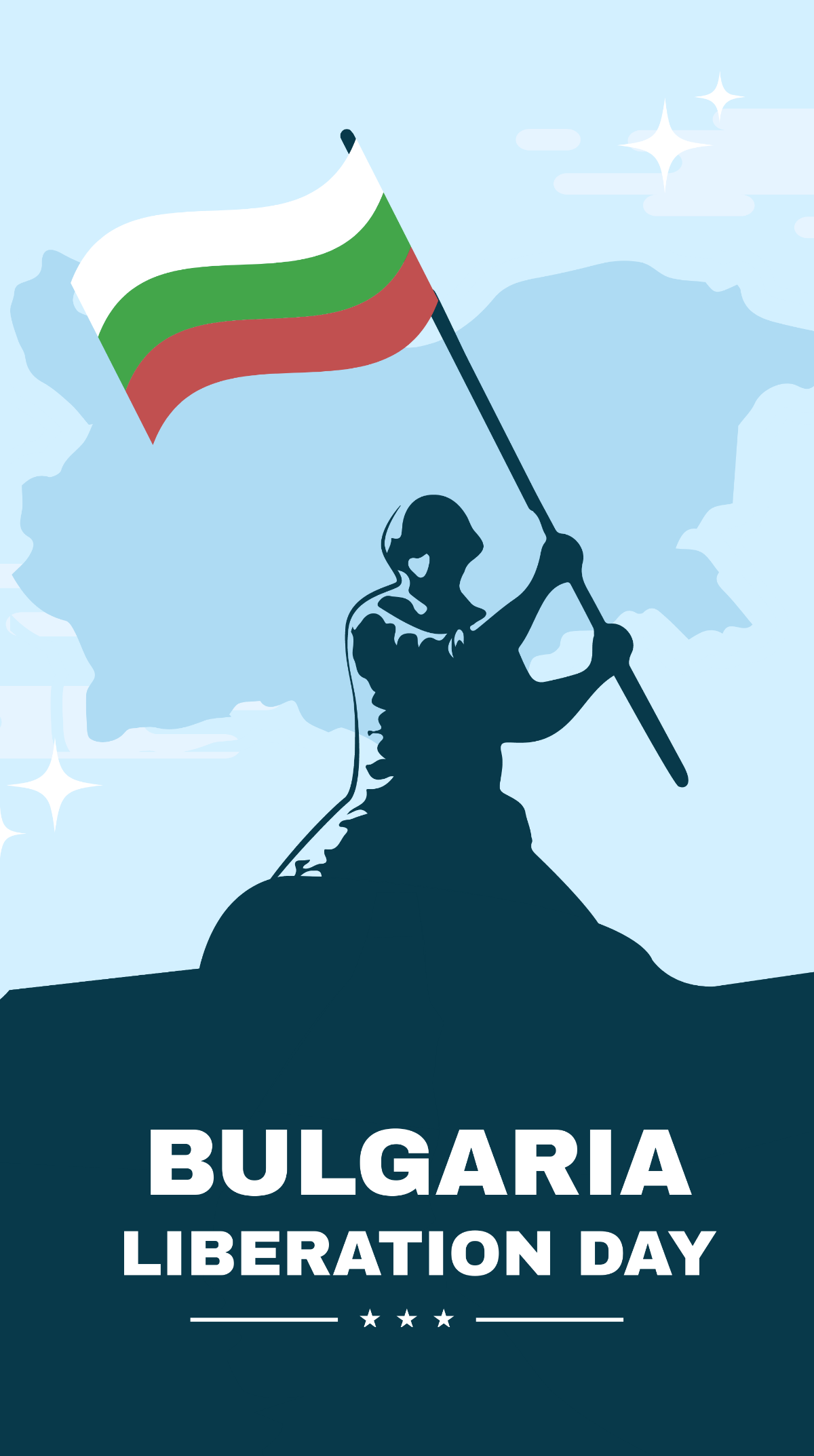 Bulgaria Liberation Day iPhone Background Template
