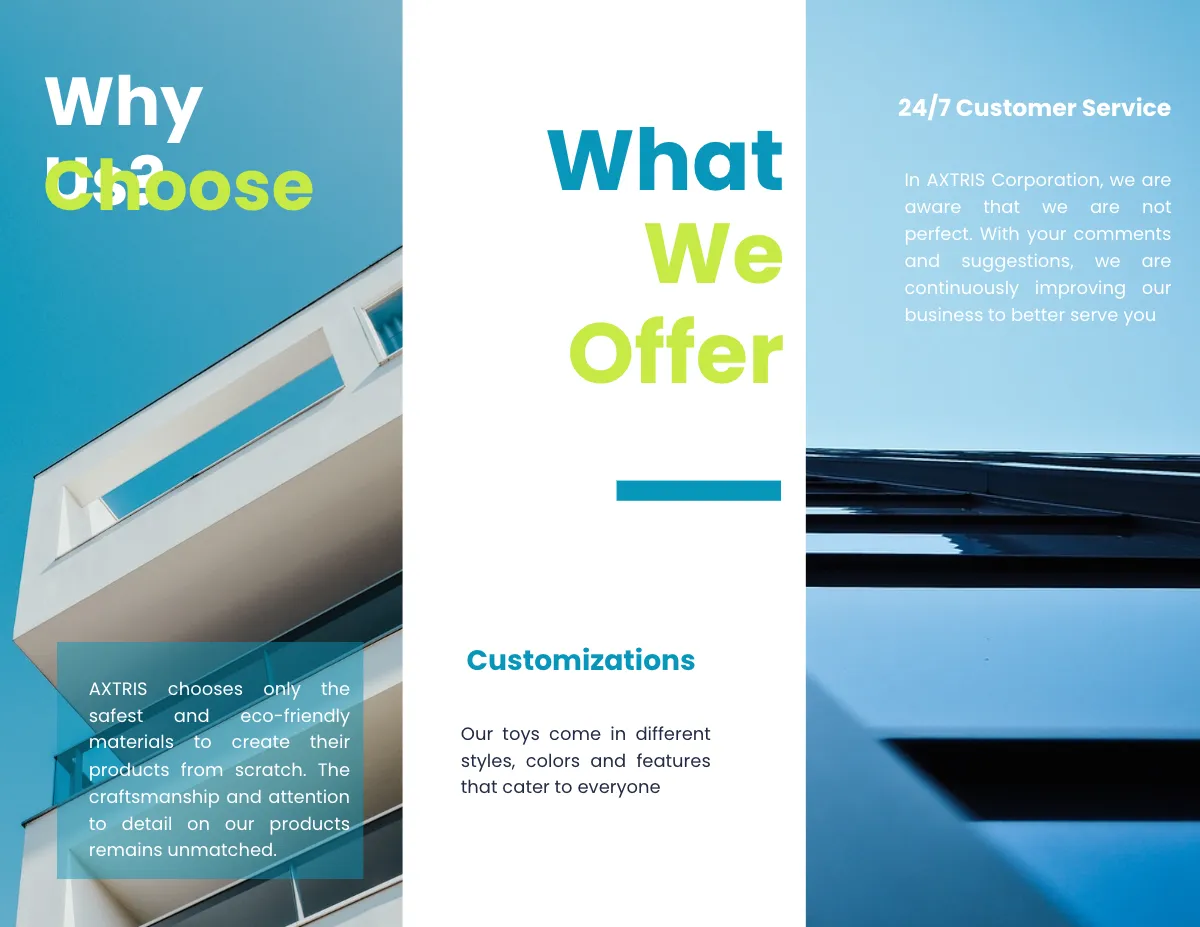 Free Corporate Company Business Brochure Template to Edit Online