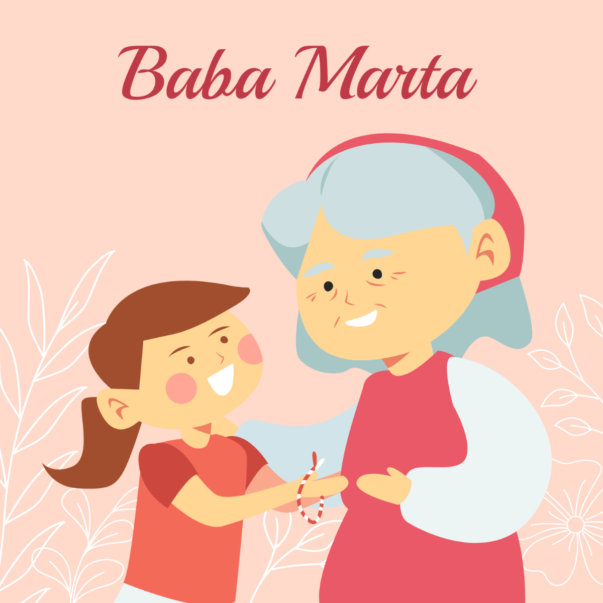 Free Baba Marta Illustration Template