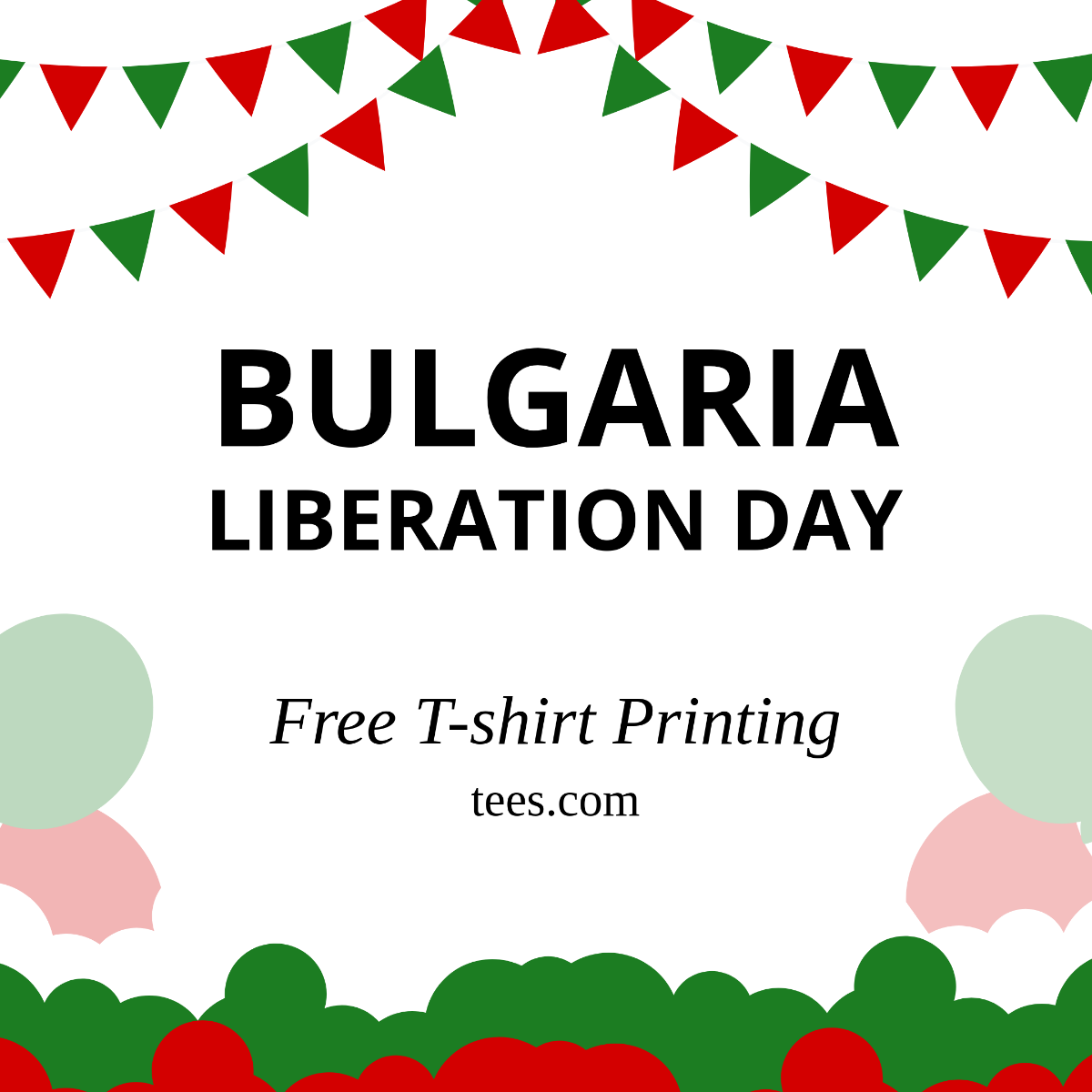 Bulgaria Liberation Day Poster Vector Template