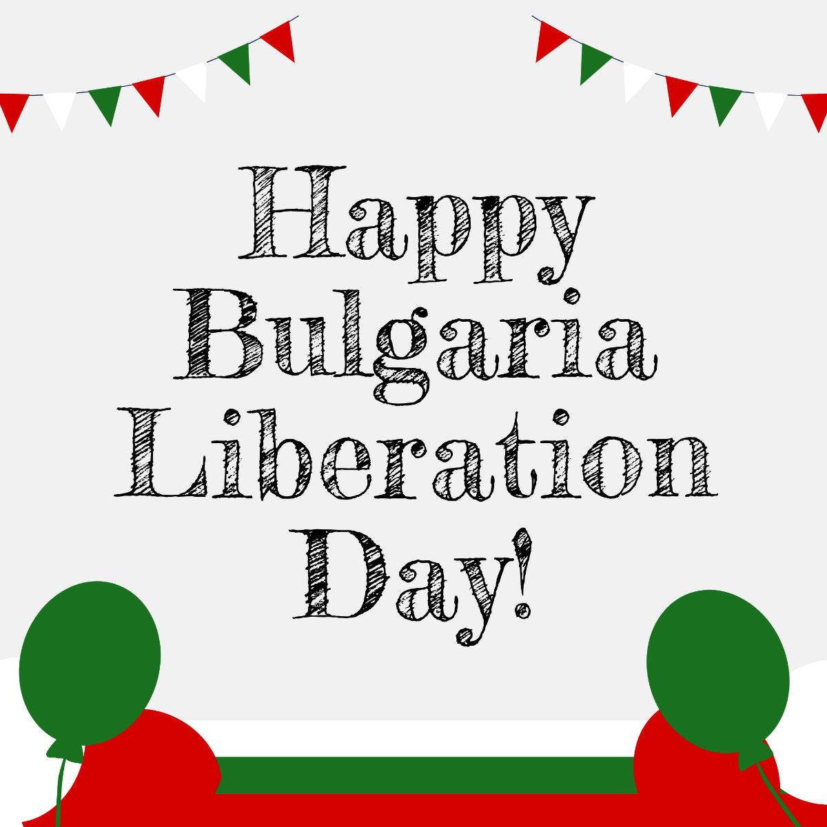 Happy Bulgaria Liberation Day Vector Template