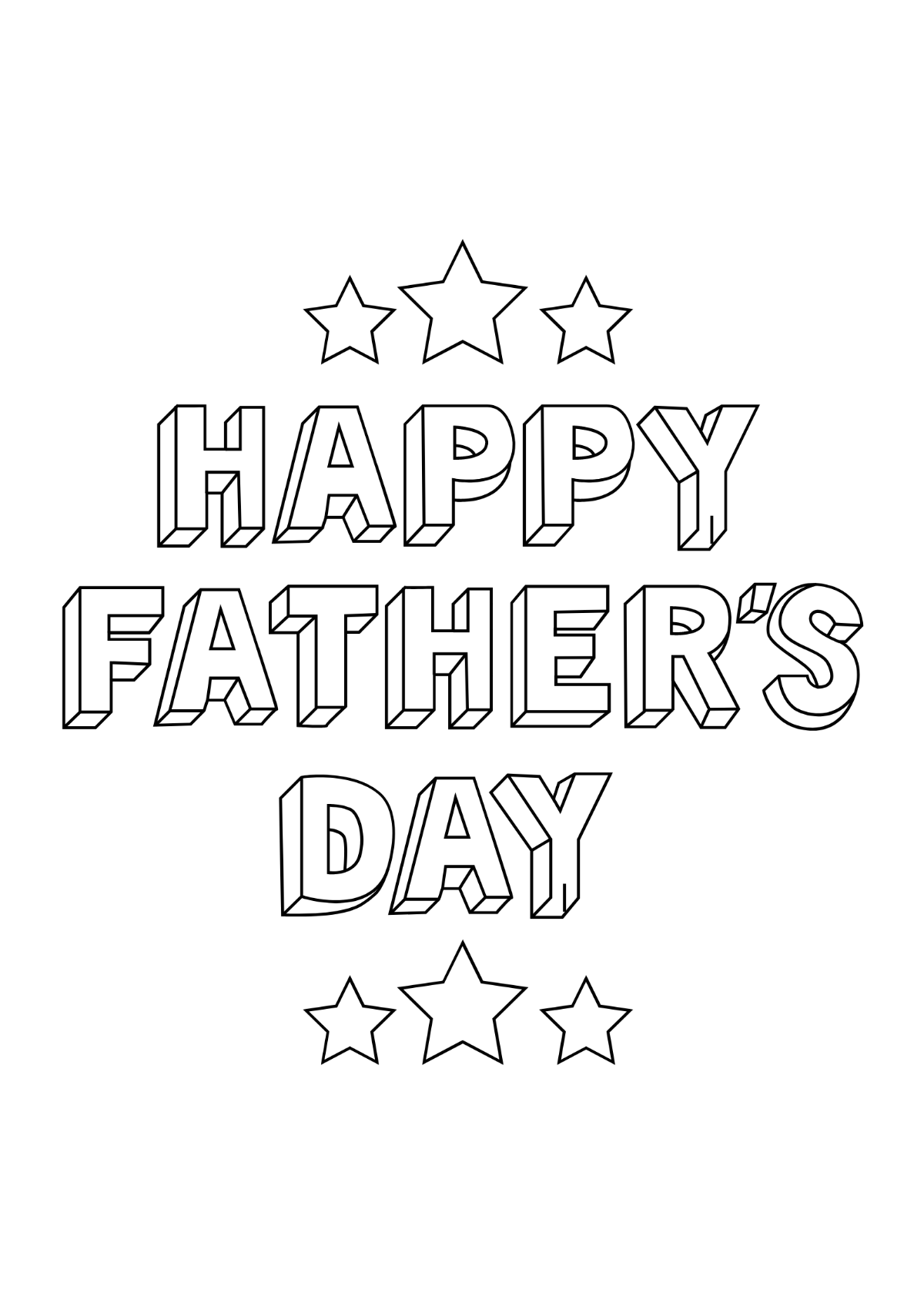 Happy Father's Day Drawing Template