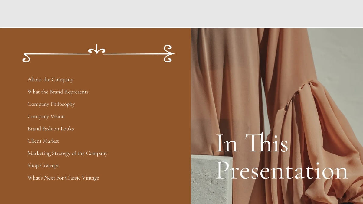 Free Vintage Fashion Brand Presentation Template to Edit Online