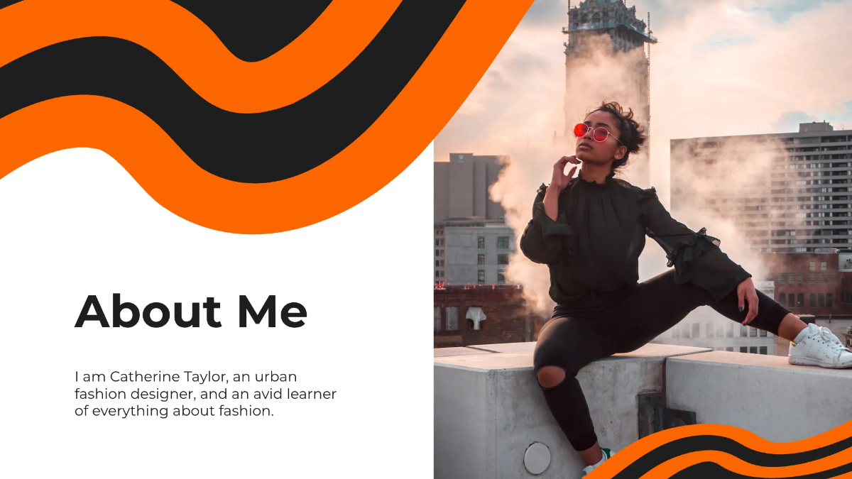 Free Urban Fashion Designer Cv Presentation Template to Edit Online