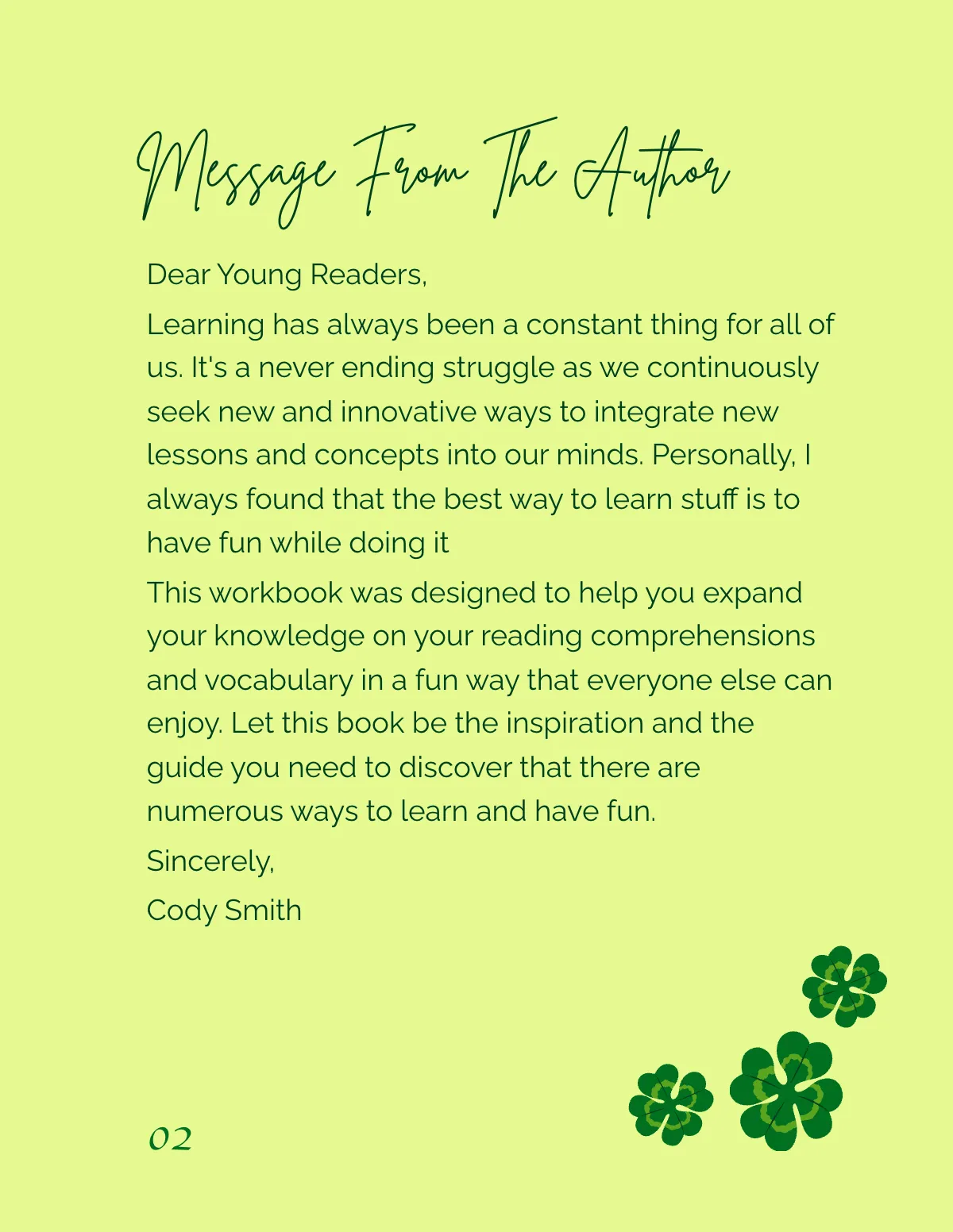 Free St. Patrick's Day Vocab Workbook Template to Edit Online